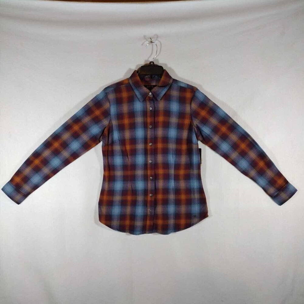 Noble Outfitters Shirt Plaid Fannel Womens Shirt Long Sleeve Size Small